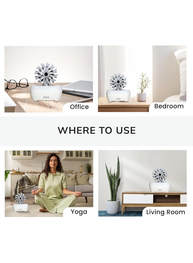 Windmill Humidifier with Remote Control|300ML Capacity | Whisper-Quiet, Smart Timer, Multi Light Modes Ideal for Aromatherapy | Aroma Diffuser for Home, Essential Oil Diffuser - Image 2